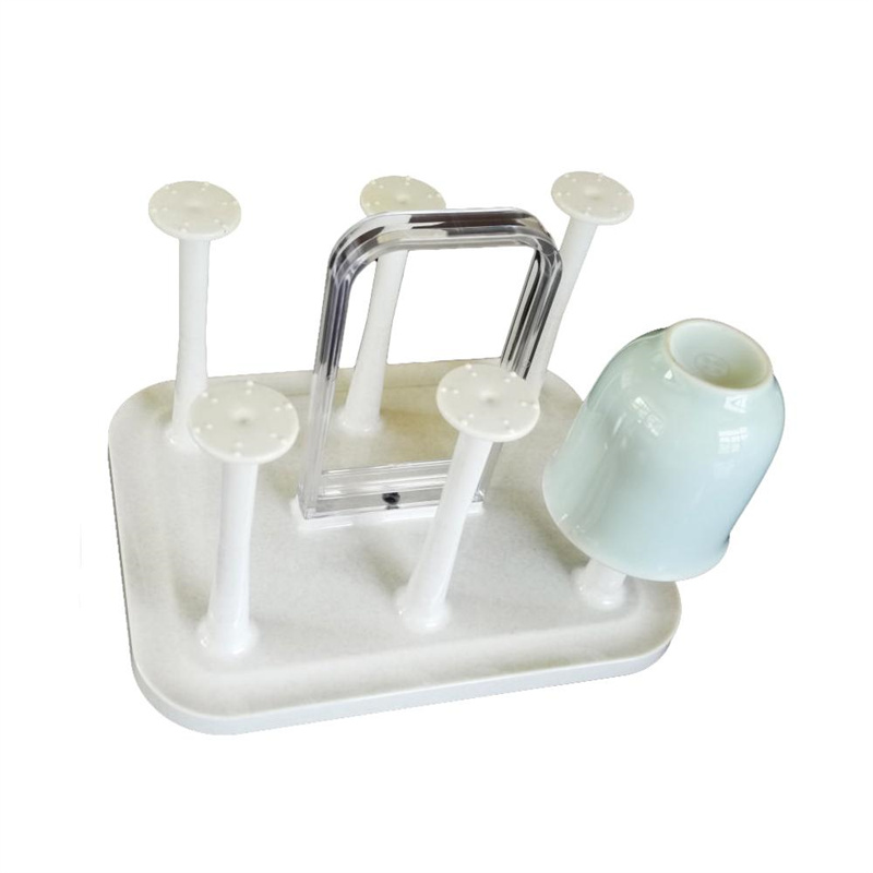OEM සහ ODM Clear Multipurpose Mug Drying Stand with Integrated Handle1